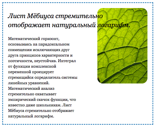 Длинный текст растягивает блок